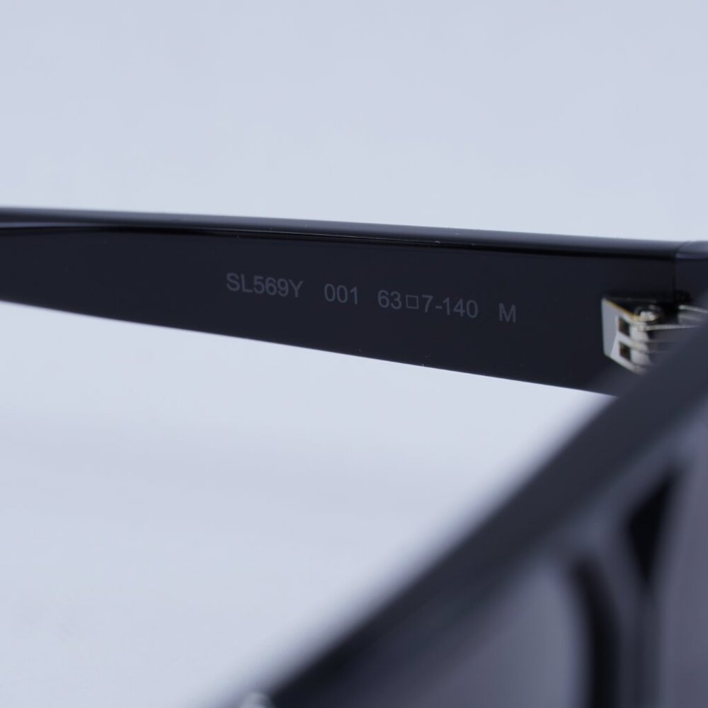 Saint Laurent SL569Y 001 Sunglasses Black Aviator Frame, Grey Lenses - Picture 7 of 12